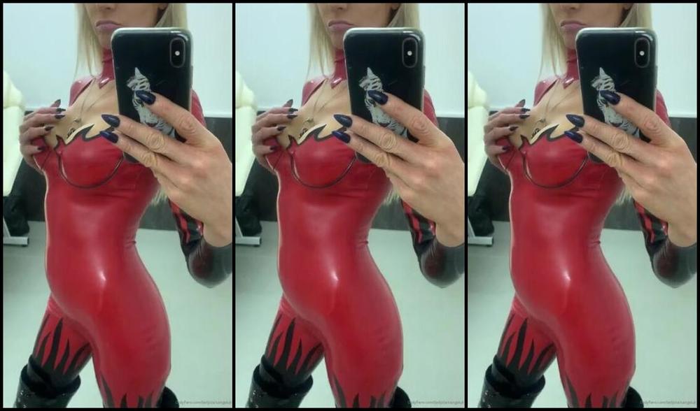 Ladydarkangeluk Onlyfans Skintight Latex Catsuit