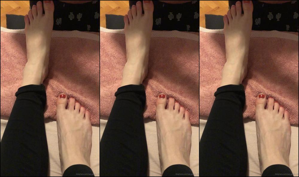 Red Queen Undoing My Toe Nails And Massaging My Gorgeous Feet