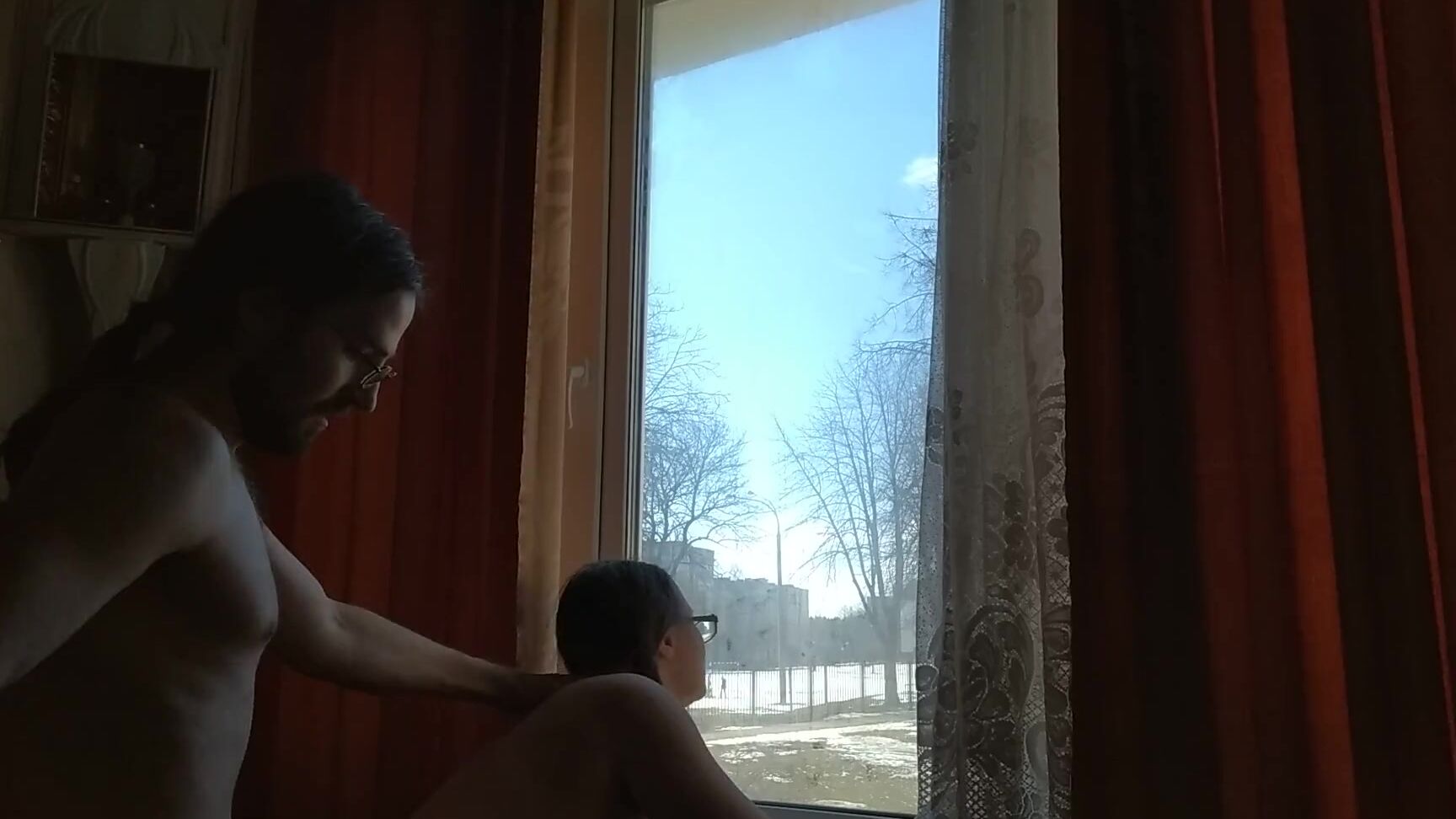 Sweet Hole Of Bosk Helga Bosk risky sex by the window, people walking by Pornhub