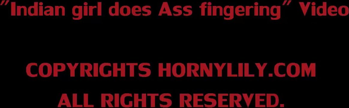 South Indian Fingering Her Asshole