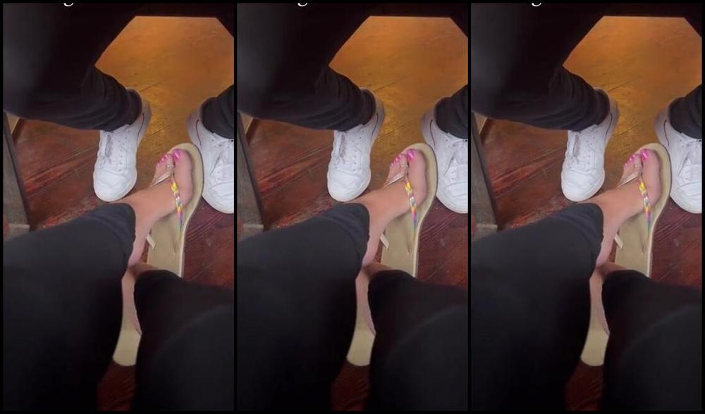 Footsiegalore Onlyfans Out For Lunch If You Could Hear My Flip Flops Slapping Against My Soles How Badly Would You Wish