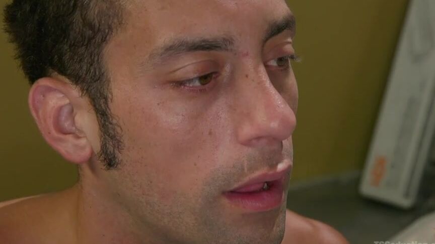 TS, TS Fucks Male, Cock Worship, blowjob, Male Sub, straight, role play, Feet, anal Jessica Fox, DJ - Jessica Fox Loves Sweaty Balls and Fucks Handyman DJ TsSeduction.com / Kink.com