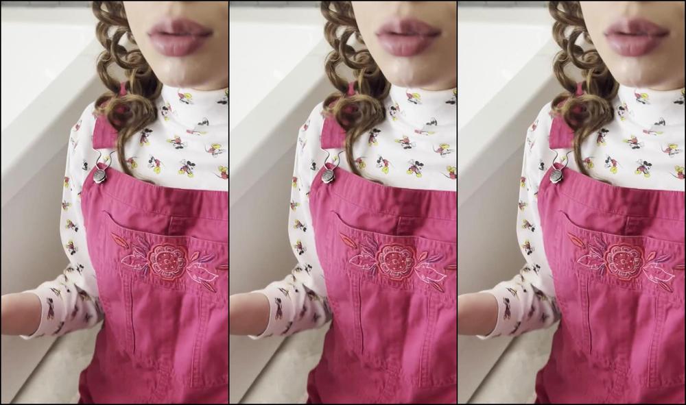 Annablossom Facefuck Gagging Spitting And A Facial In My Cute Pink Overalls