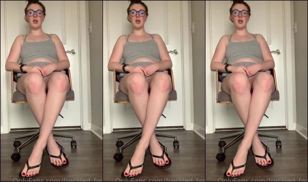 Freckled Feet Are You My Little Flip Flop Loser Getting Hypn Tized By My Dangling Flip Flops