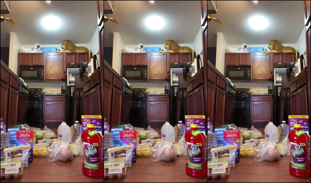 Heidi Lee Bocanegra Groceries In Black See Through Skirt