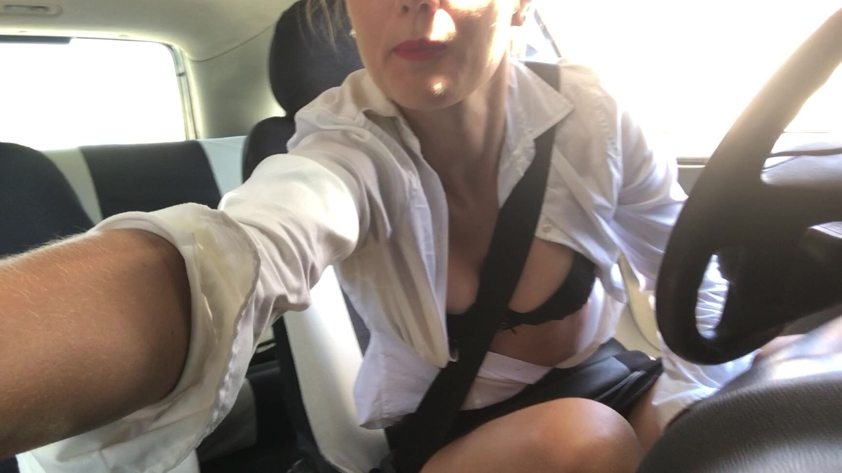 Bra & Panties, Car Sex, Masturbation, Secretary, Solo masturbation iviroses bucled up masturbation in car ManyVids