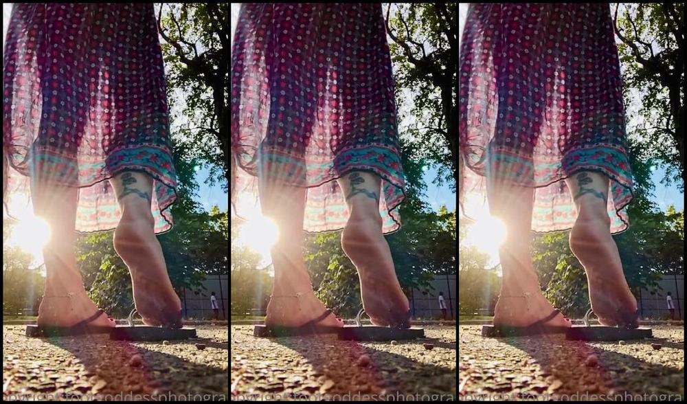 Catprincessfeet Onlyfans Watch Me Slomo Barefoot At The Park In My Long See Thru Skirt And Flip Flops