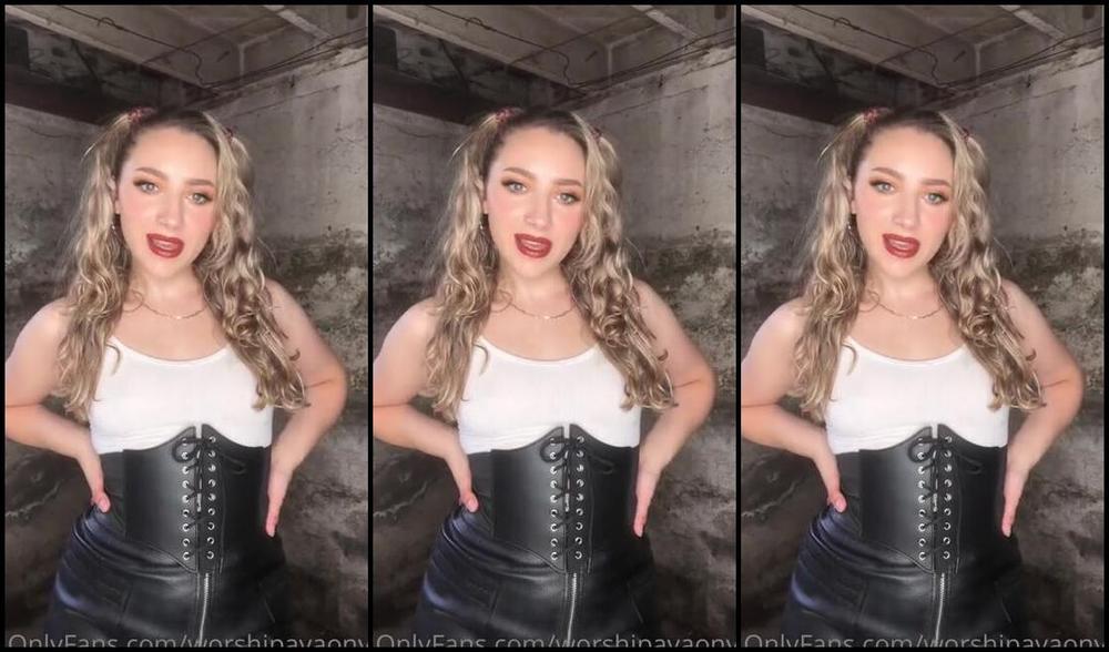 Mistress Ava Aka Iworshipavaonyx Onlyfans A Quick Message From My Dungeon Before My Date Tonight Be A Good Cuck And Follow Instructions Szf