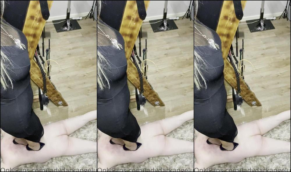 Lady Dark Angel The First Bit Of The Trample Session Blue Shoes