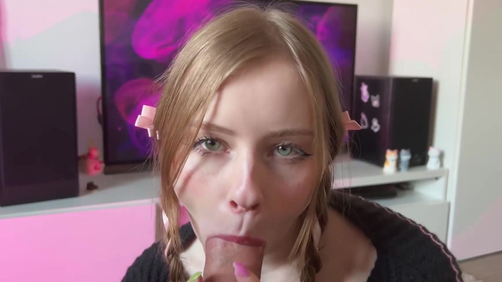 "Bratty Sis" Big Cock, Cock Sucking, Cum In Mouth, Pig Tails, Pov, Hand Job, Teenager, Amateur Couple, Homemade, Softcore, Hair Ties, Close Up, Suggest Bratty Sis Ultra eye contact blowjob Green Eyes PornHub