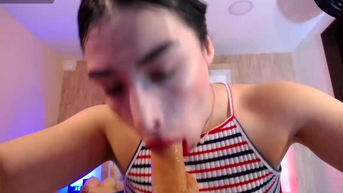 "Melted_Chocolate" blowjob, blowjobs, deepthroat, dildosucking, oralsex, tonguefetish A Saliva Covered Dildo s Erotic Encounter with a Latina manyvids