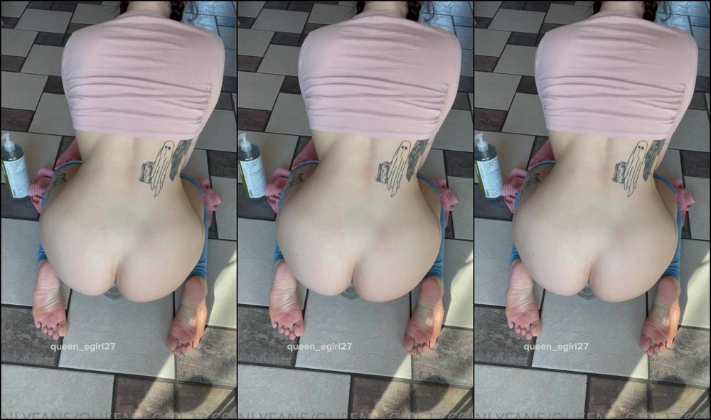 Queen Egirl Hope You Like My First Video From Above Twerking And Taking Off My Clothes Then