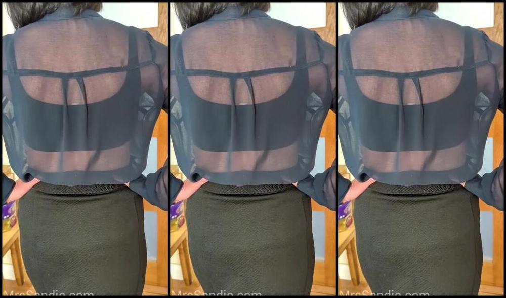 Mrs Sandie Nicknamed Mrssandie Onlyfans 02 16 2022 Yesterdays Work Outfit See Thru Blouse