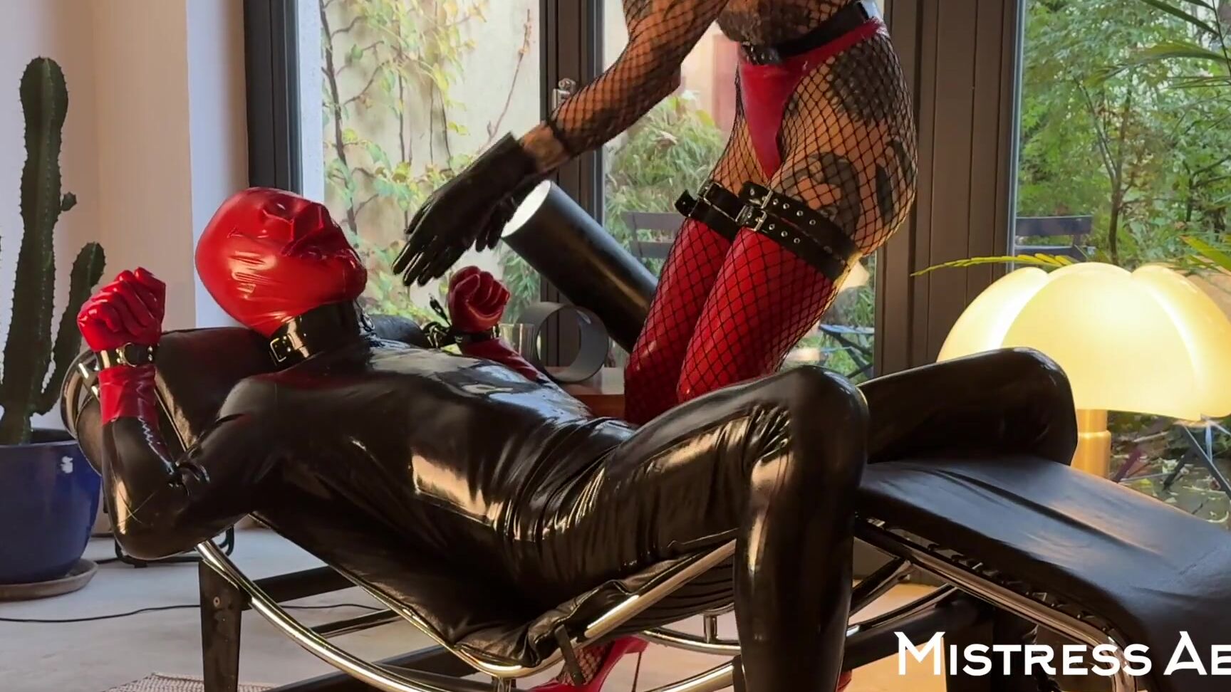 Mistress Ae Teasing Cbt Breath Play And Bj In Latex And Fishnets Ft Mistress