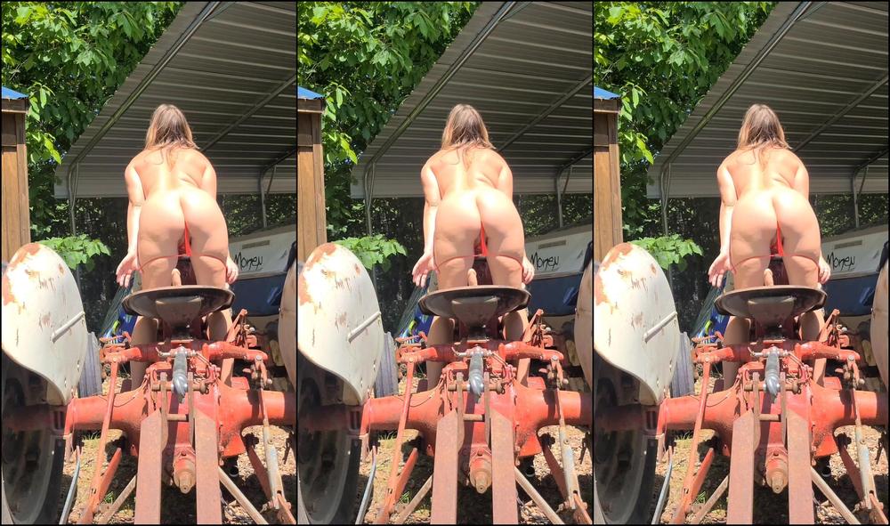 "KittyUV" amateursolo, dildoriding, outdoors, squirting, thongfetish Tractor Squirt 2 manyvids
