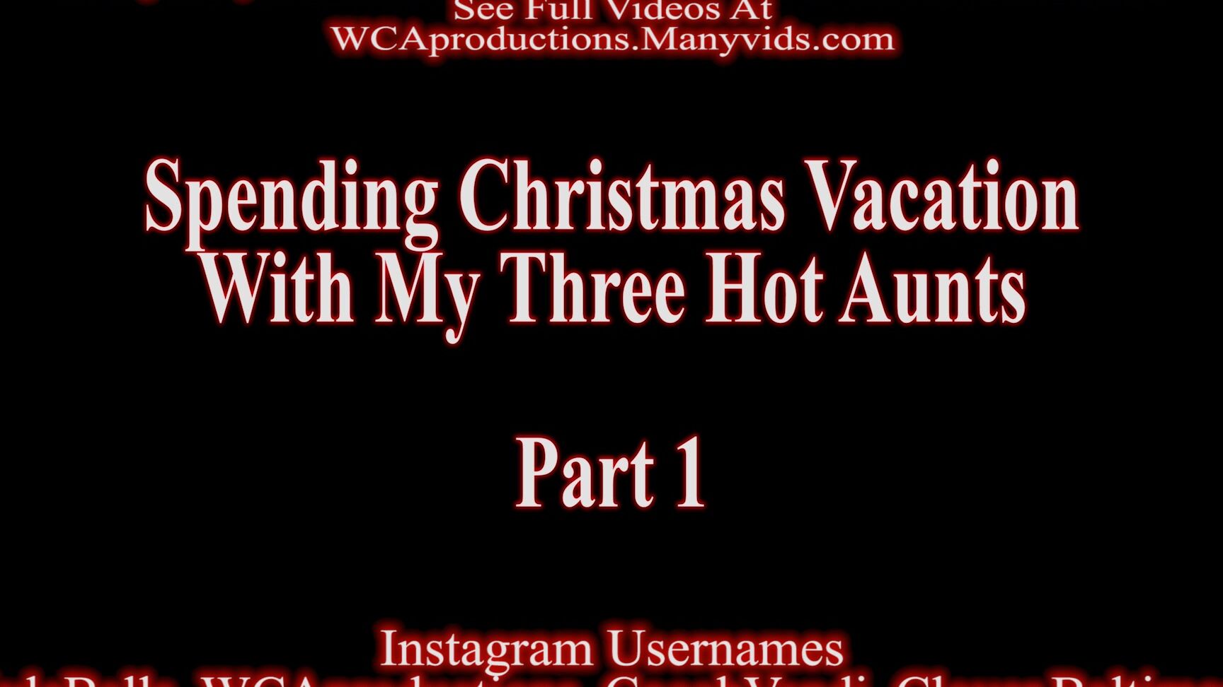 "WCA Productions" cfnm, cheatingwife, christmas, milf, taboo christmas with my three hot aunts part 1 manyvids