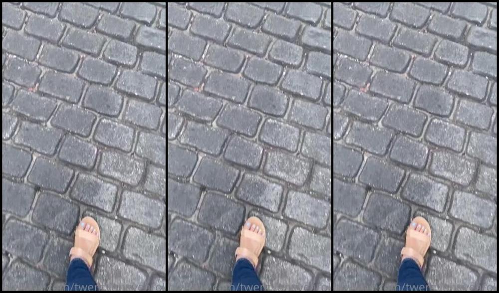 Finebritishfeet Nicknamed Tickletoesuk 05 23 2020 Onlyfans Video Going For A Little Walk And Pedal Pushing In My New Sparkling Sandals