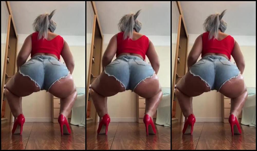 Clappingqueen Nicknamed Clappingqueen 10 15 2023 Onlyfans Video I Am Such A Tease In Those Red Heels And Denim Shorts Look At Those Thight