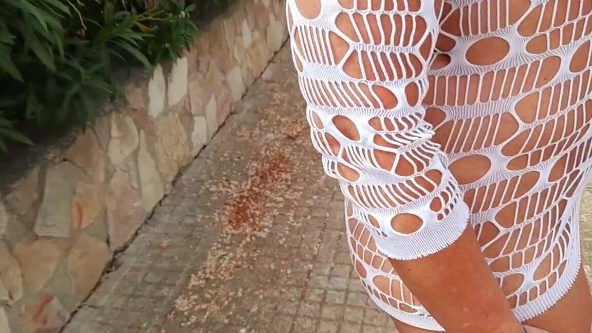 Divastiletto Nicknamed Divastiletto 05 03 2024 Onlyfans Video Walking Around In White Mesh Dress