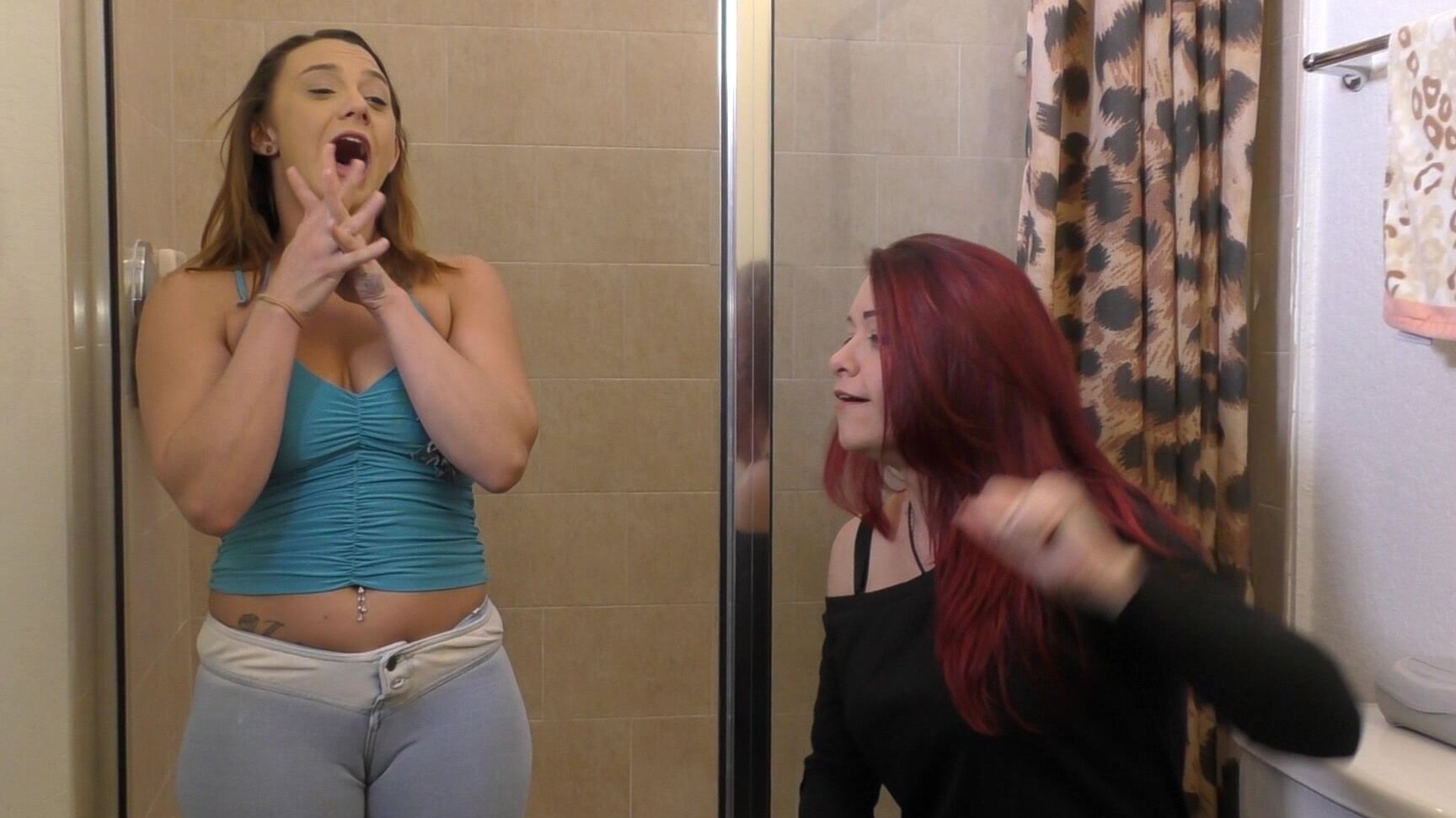 "Alexis Rain" female desperation, humiliation, jeans/pants wetting, pee, wet look Maria tormented till she pisses manyvids