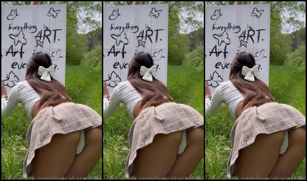 Petra Karoshova Nicknamed Petrnicknamedroshova 05 21 2023 Onlyfans Video Painting In Nature Would You Join