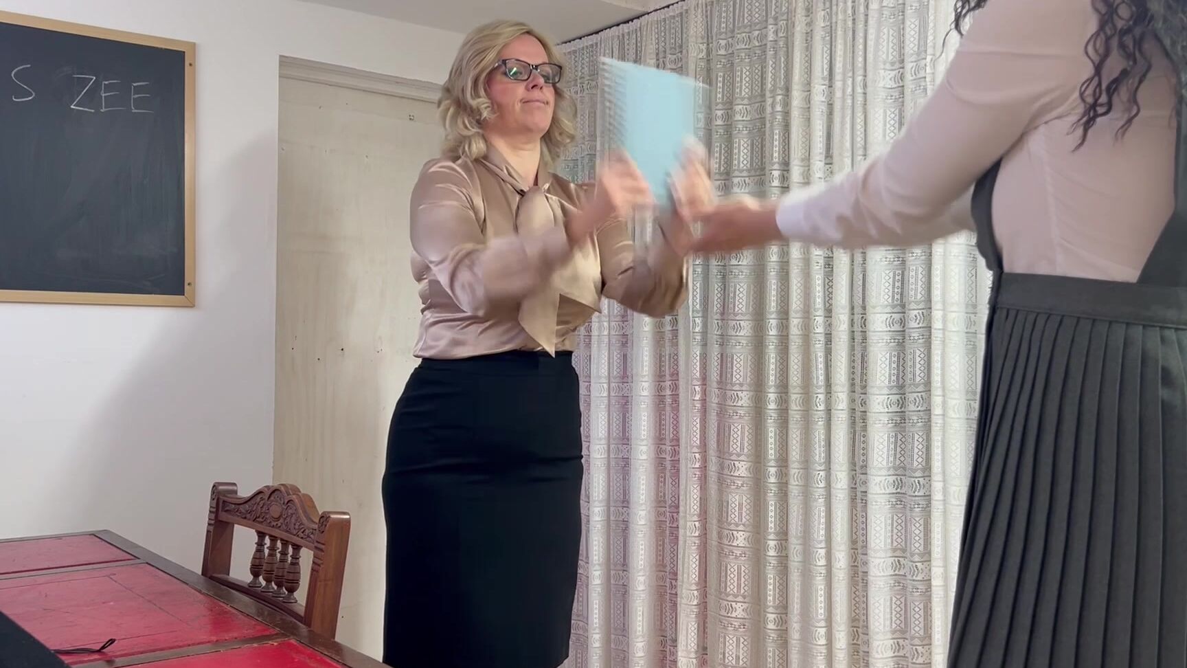 Miss Zee, Lucyl, Spanking F F, Full HD, Miss Zees Cabinet of Curiosities mzcc at school with miss zee lucyl 12 with the tawse over naughty hands Clips4Sale