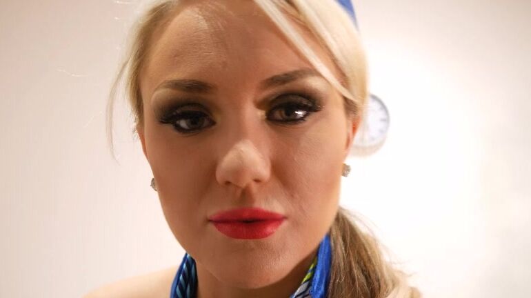 "ashleyjaymes" garter & stockings, glove fetish, joi, pov, uniform Dirty Air Hostess JOI With Ashley Jay manyvids