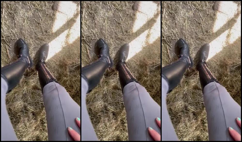 Equestrian Queen Sasja Luna Nicknamed Queensasjaluna 10 08 2024 Onlyfans Video How I Put On My Subfunded Boots And Spurrs