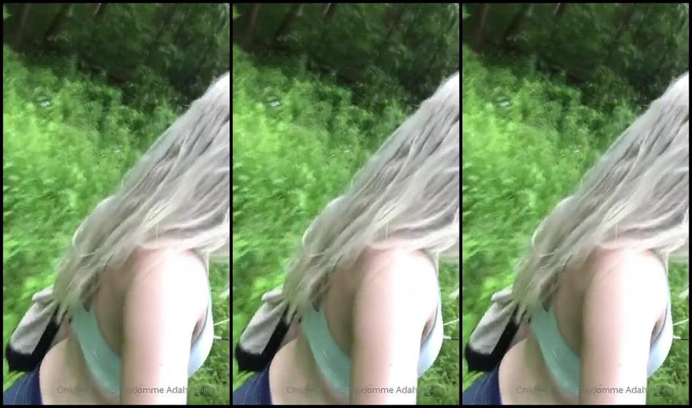 Miss Adah Vonn Nicknamed Topdomme Onlyfans Video Raw Footage Walking My Slave Through The Woods