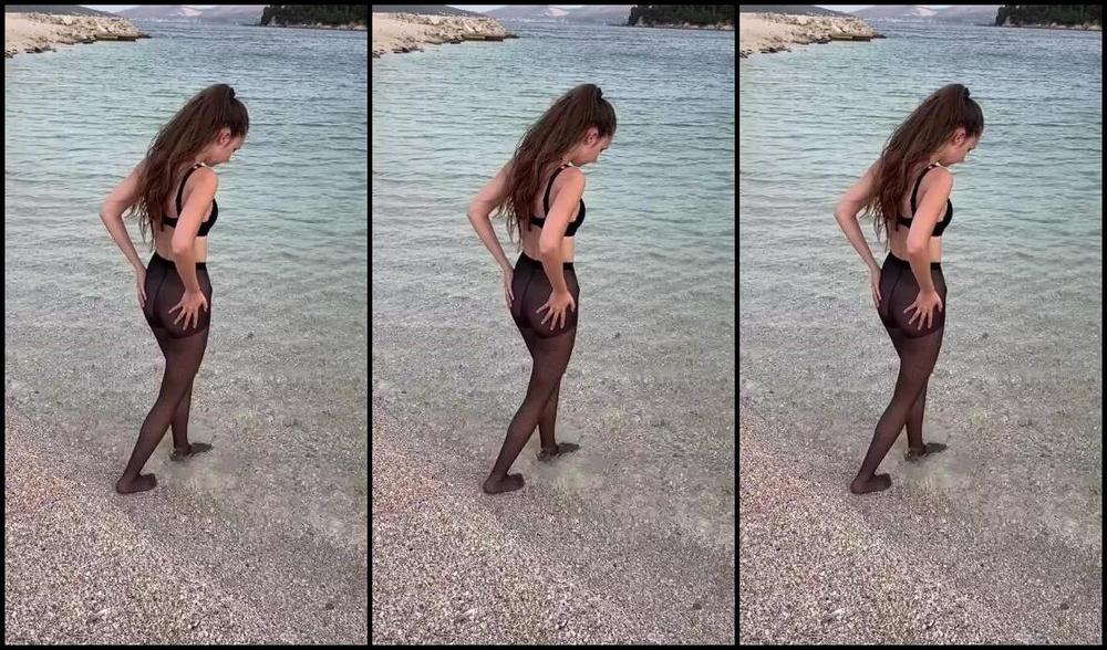 Terrika Nicknamed Terrika 08 08 2023 Onlyfans Video Promised Morning Swimming In Nylons In The Sea Continued In Dms Next Days