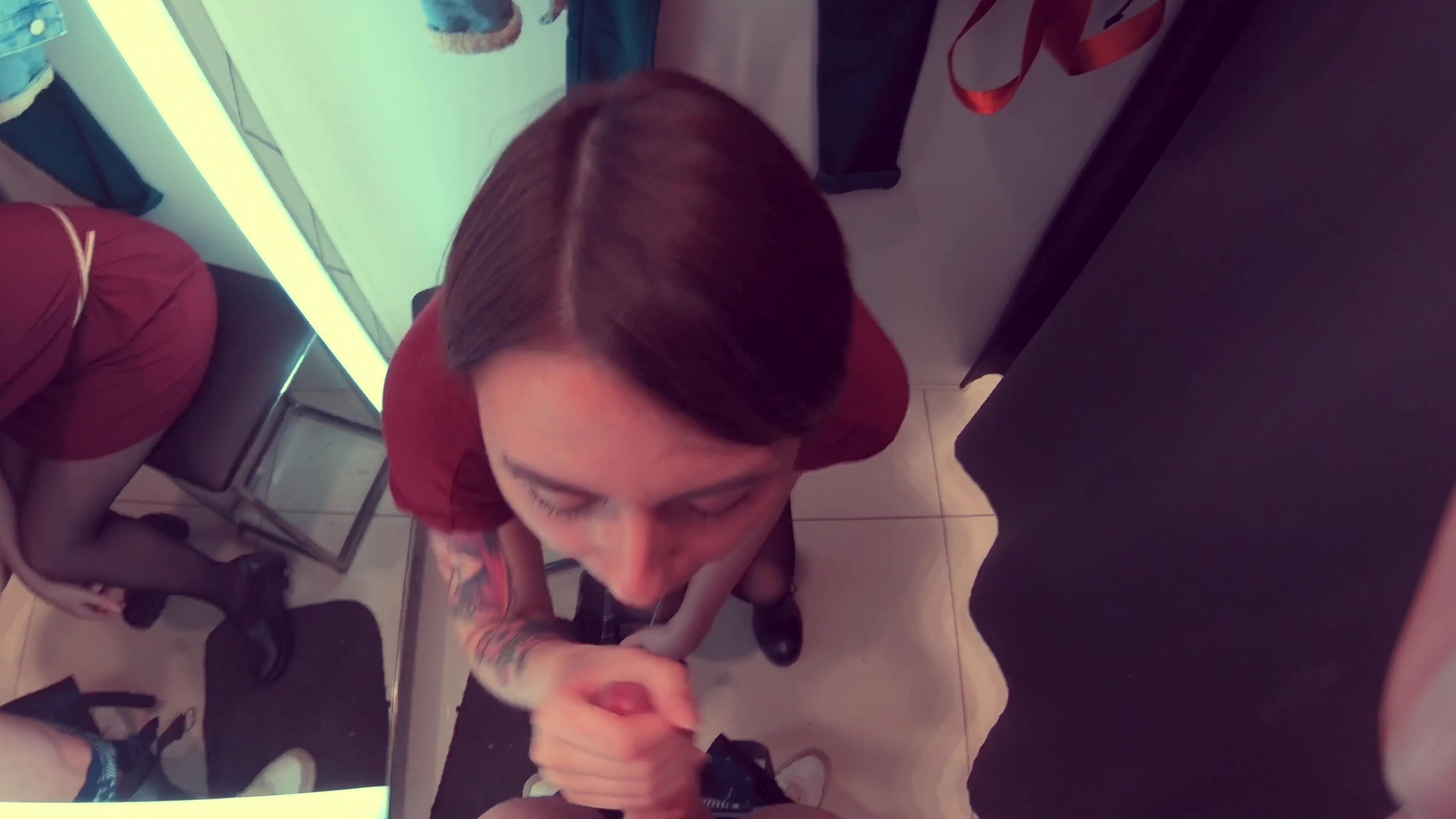 "SpookyBoogie" 18 & 19 yrs old, cum in mouth, cum swallowers, public blowjob, public outdoor POV Sucking your big cock at the mall manyvids