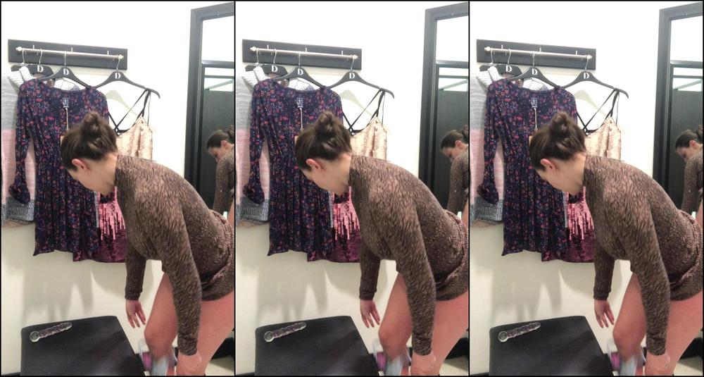 "SuzieLove212" brunette, dildo fucking, housewives, public nudity, sexy gamer dildo fucking in the changing room manyvids