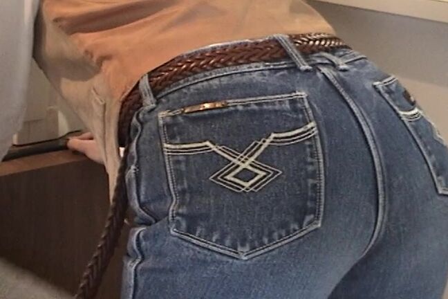 Julie, Bent Over, Paddle (Wooden), SD, amateurspankings AS Julie In Jeans Clips4Sale