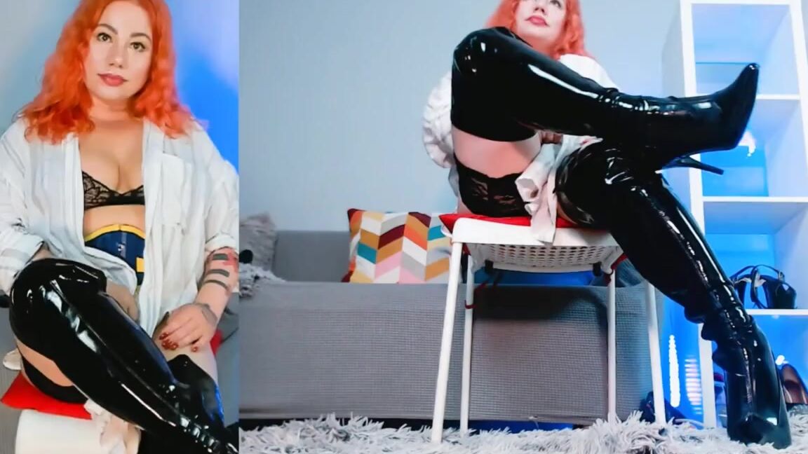 Ella Kross Nicknamed Ellakross Onlyfans Boot Fetish Shiny Boots Mistress