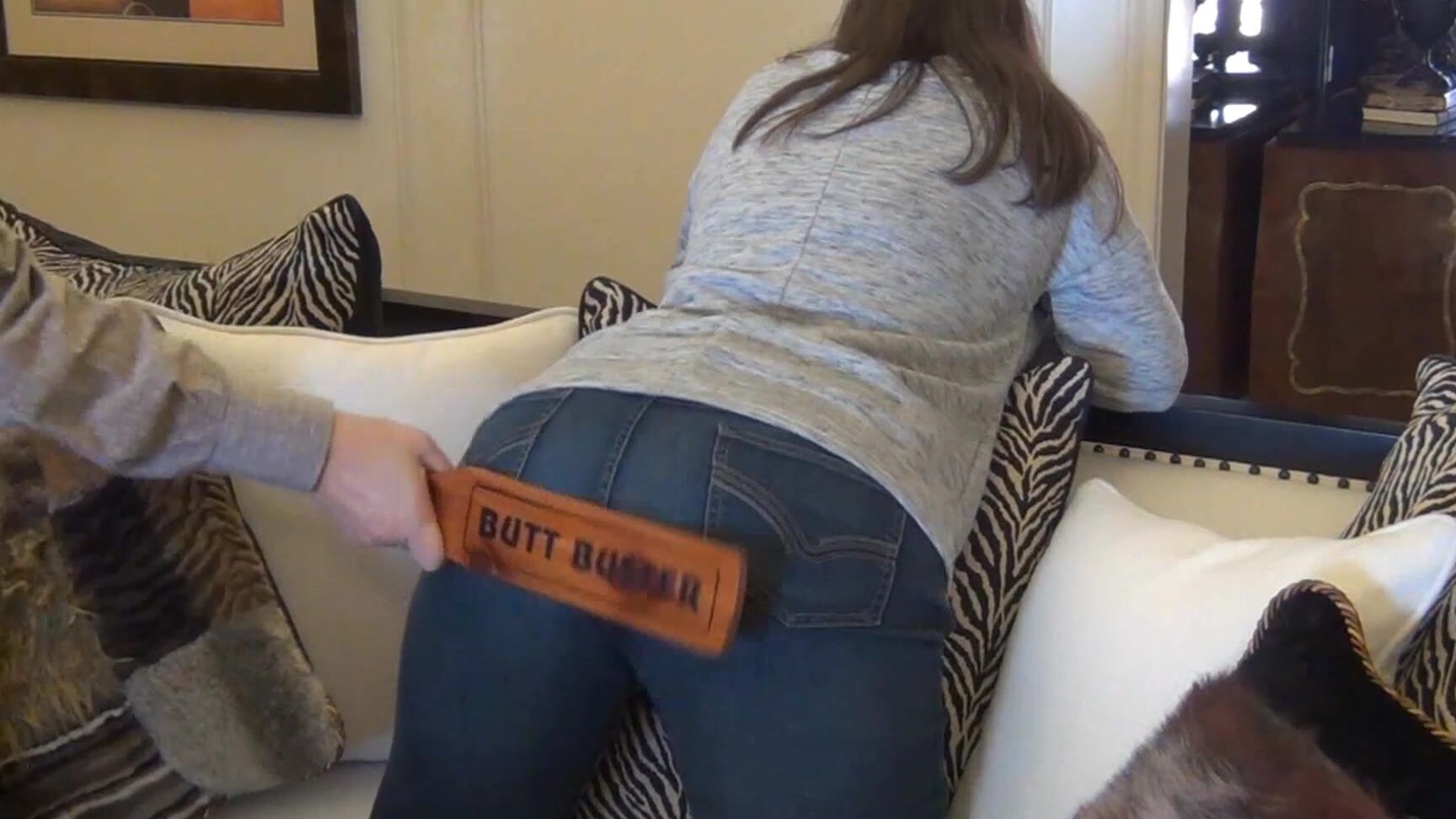 Natalie, Sofa, Kneeling On A Chair, Paddle (Wooden), Full HD, amateurspankings AS Natalie Paddled On The Sofa Clips4Sale