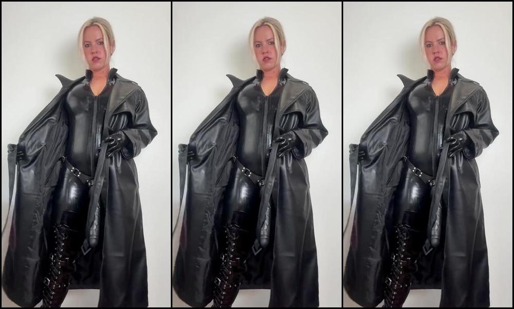 Evergreen Queen90 Nicknamed Evergreen Queen90 05 31 2025 Onlyfans Video This Leather Coat Makes Me Feel Sooooo Dominant