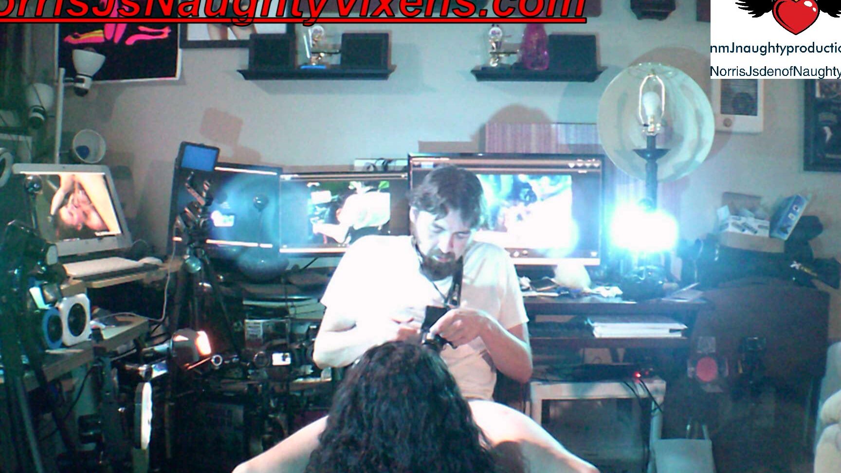 "nmjnaughtyvixens" adulttheater, blowjob, cowgirl, doggystyle, fucking Amber Cream luvs my white dick amp balls manyvids