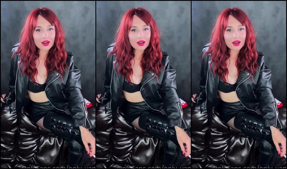 Only Yana Nicknamed Only Yana 06 28 2023 Onlyfans Video Red Haired Impudent Yana In Leather Is Eager To Smoke Two Red Marlboros
