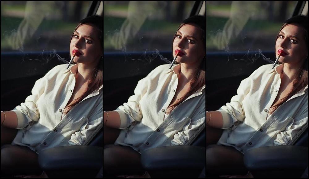 Only Yana Nicknamed Only Yana 04 23 2025 Onlyfans Video Another Cigarette In The Car At Sunset