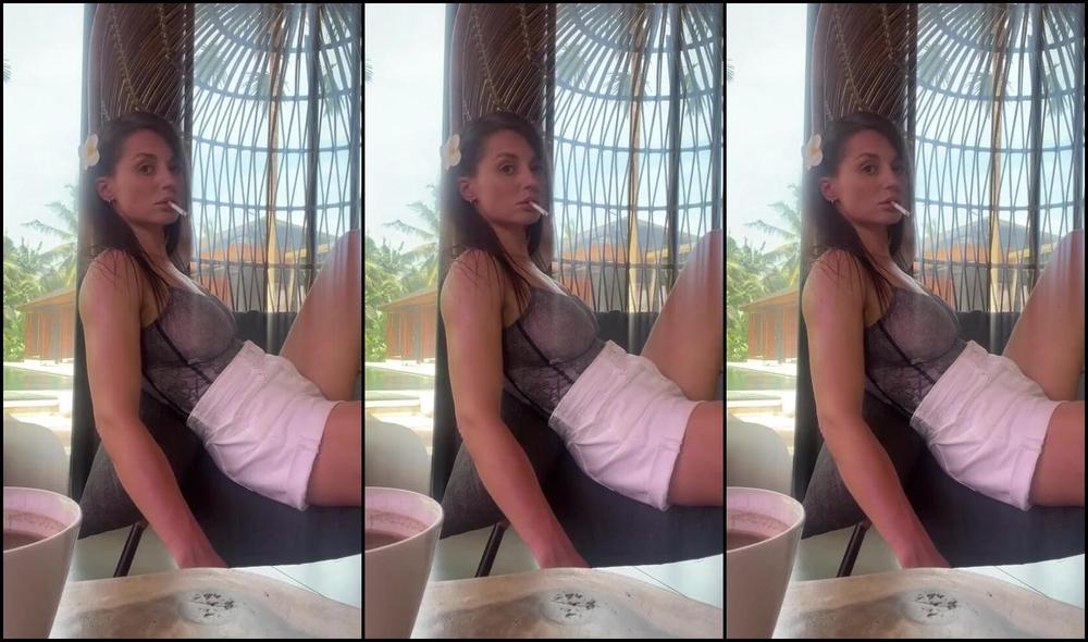 Only Yana Nicknamed Only Yana 03 26 2025 Onlyfans Video Great Weather To Relax And Smoke A Couple Of Cigarettes