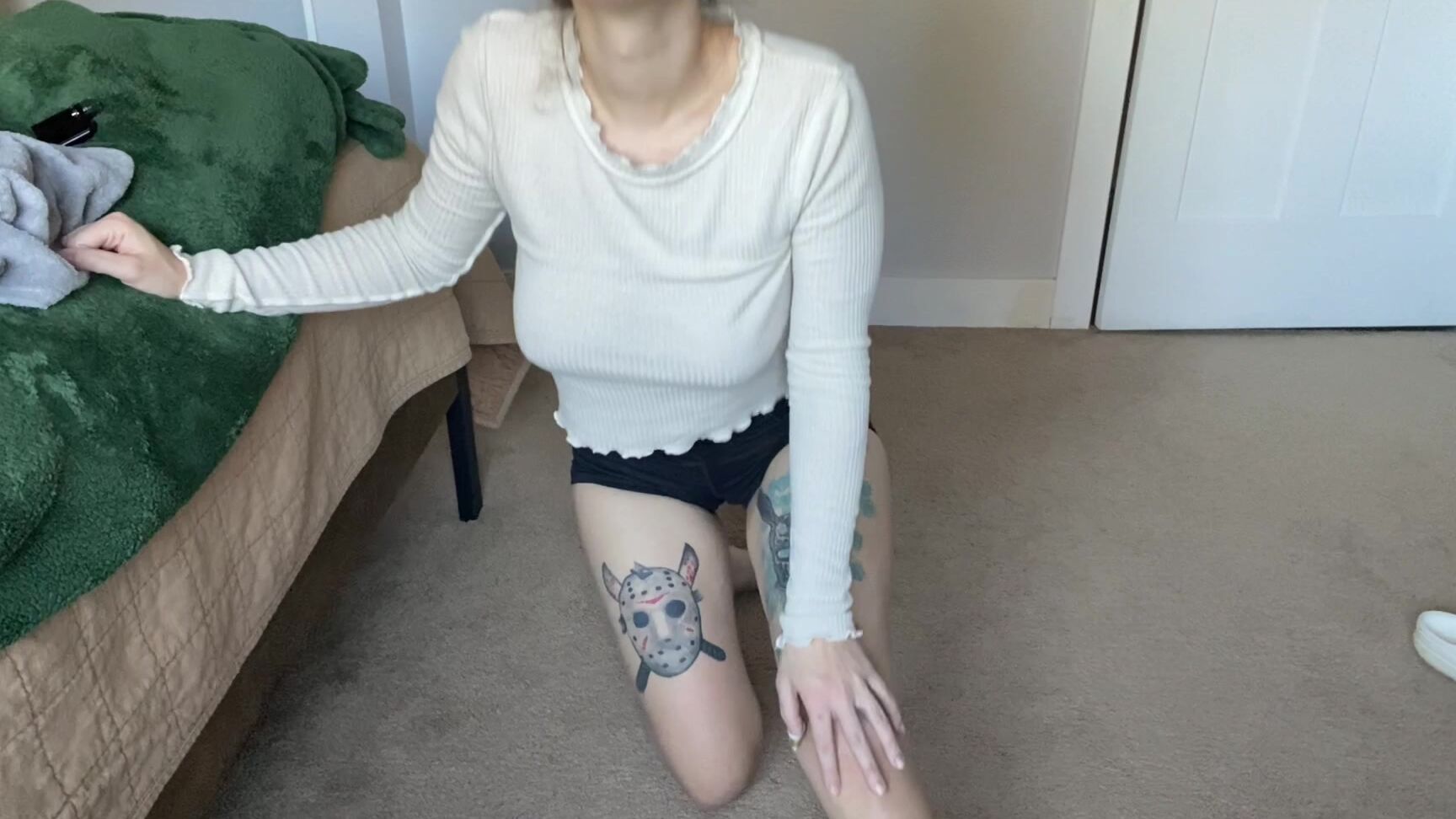 "divinebabe" cum on tits, stretching, tease & denial, wet t-shirt, workout Ruining your no nut November Manyvids
