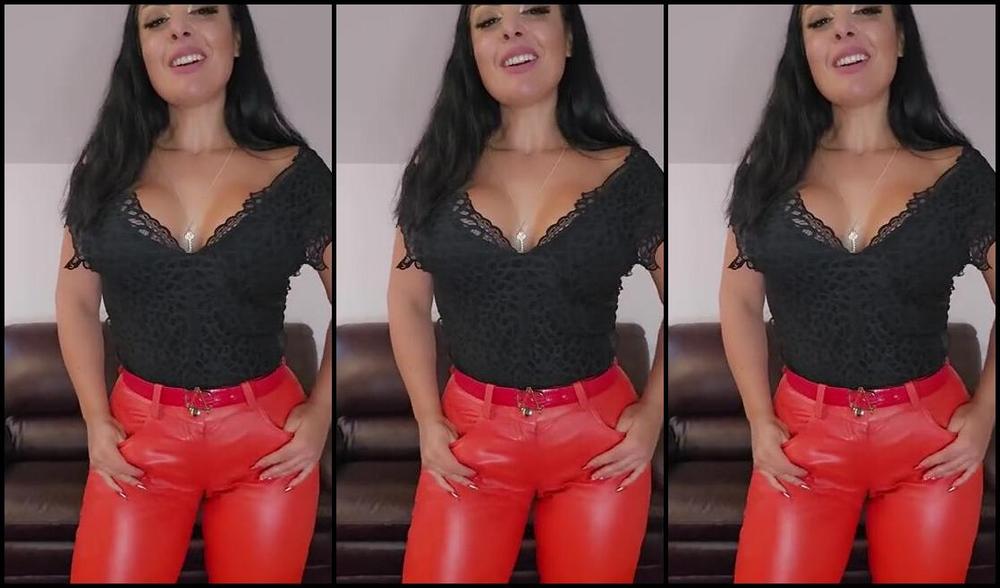 Ezada Sinn Nicknamed Ezada Onlyfans Ootd New Genuine Stretch Red Leather Trousers 4