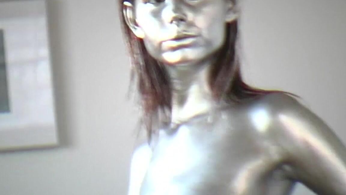 silver metallic mannequins posing February 13, 2019 Manyvids