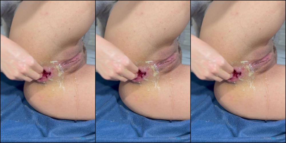 Iamrose Sloppy Anal Dildo Fucking Manyvids