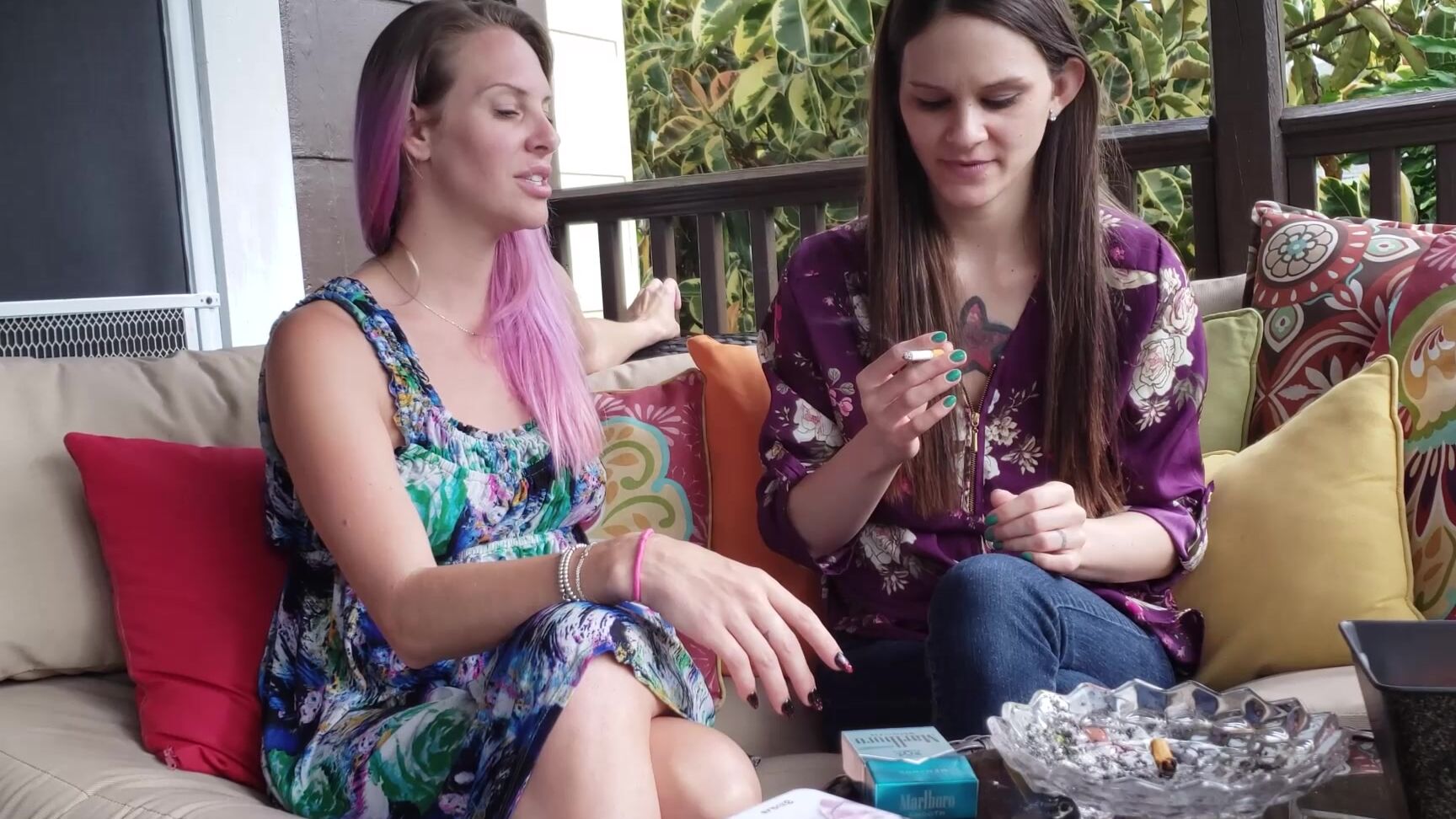 "Katy Faery" brunette, hair color, milf, outdoors, smoking Smoke Break with Auntie Vicky Vixxx Manyvids