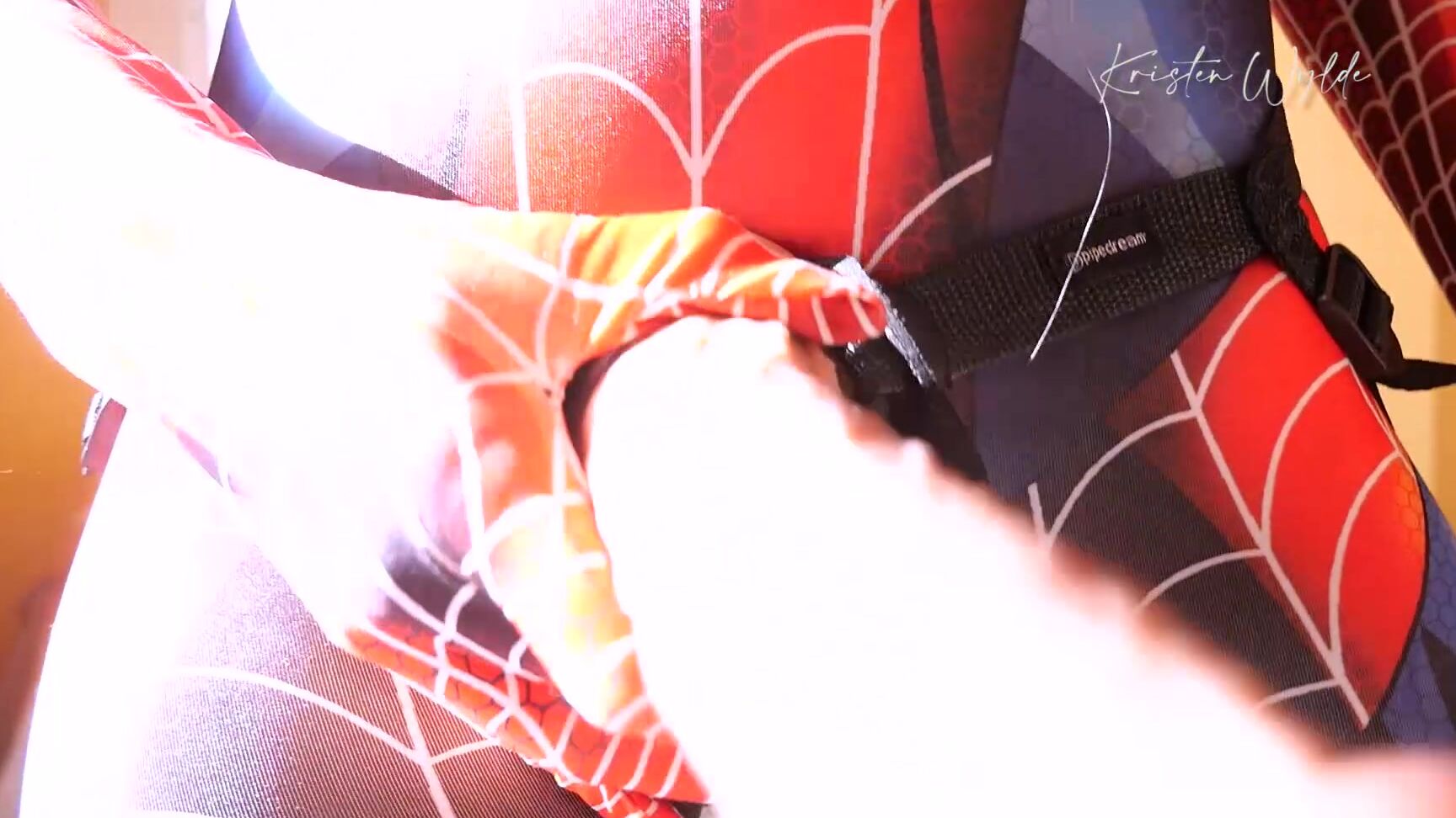 "kristenwylde" costume, femdom, hitachi, strapon, wetandmessy Spidergirl and the girl she bullies Manyvids