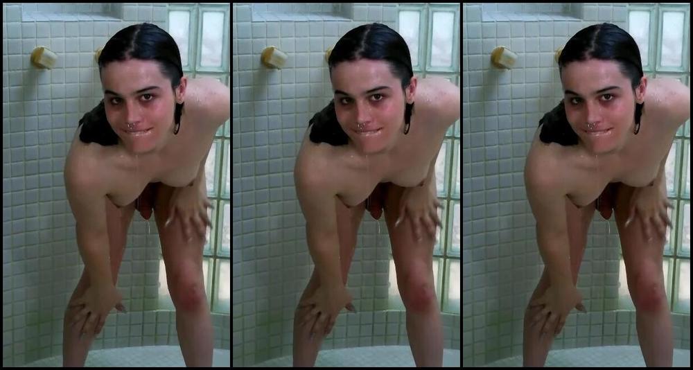 "Nyxi_Leon" brunette, showerscenes, trans Oozing Cummies Nyxi Showers Manyvids
