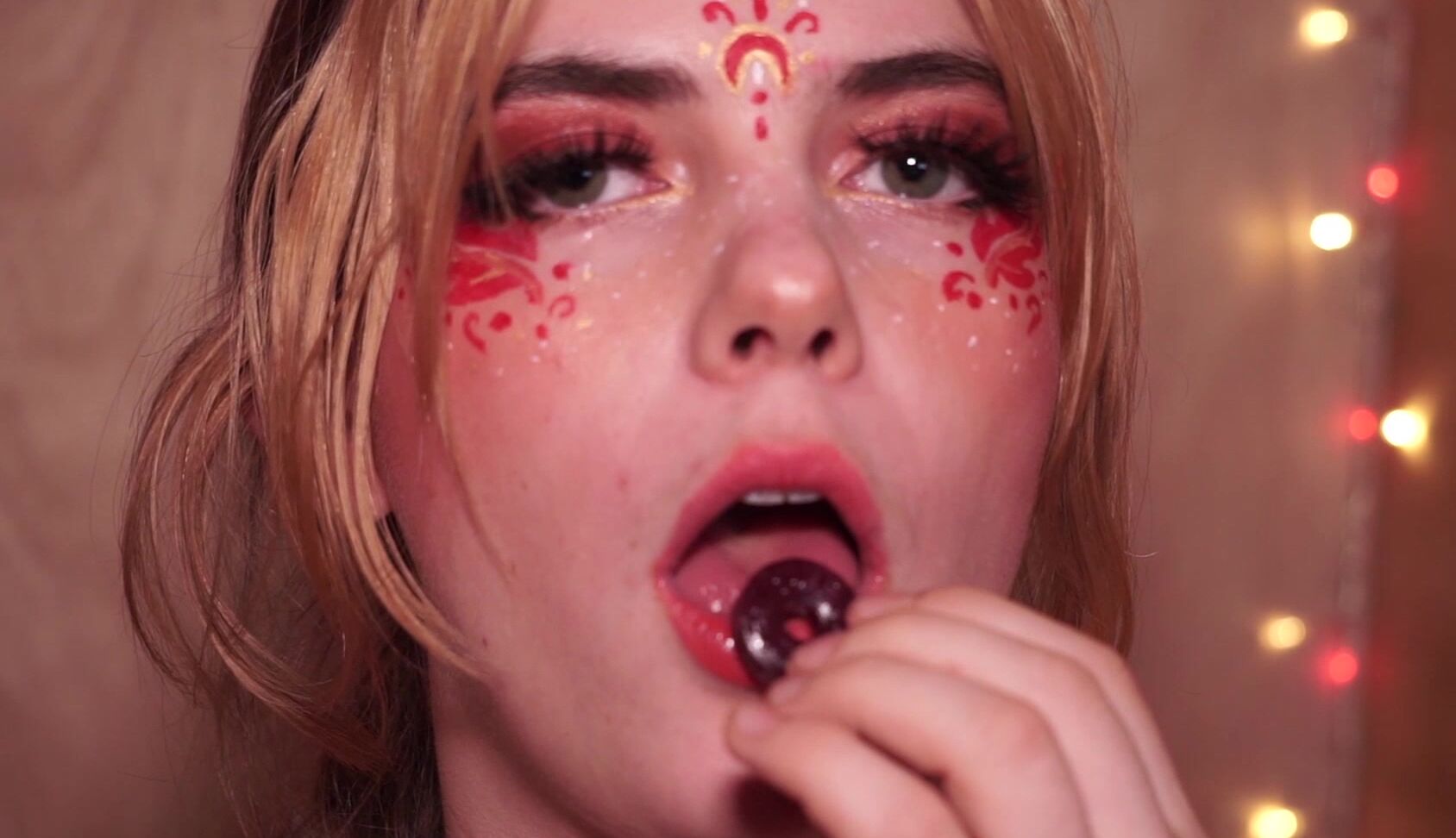 "LongHairLuna" giantess, lip fetish, mouth fetish, shrinking fetish, vore VORE Shrunk Into Candy Swallowed Manyvids