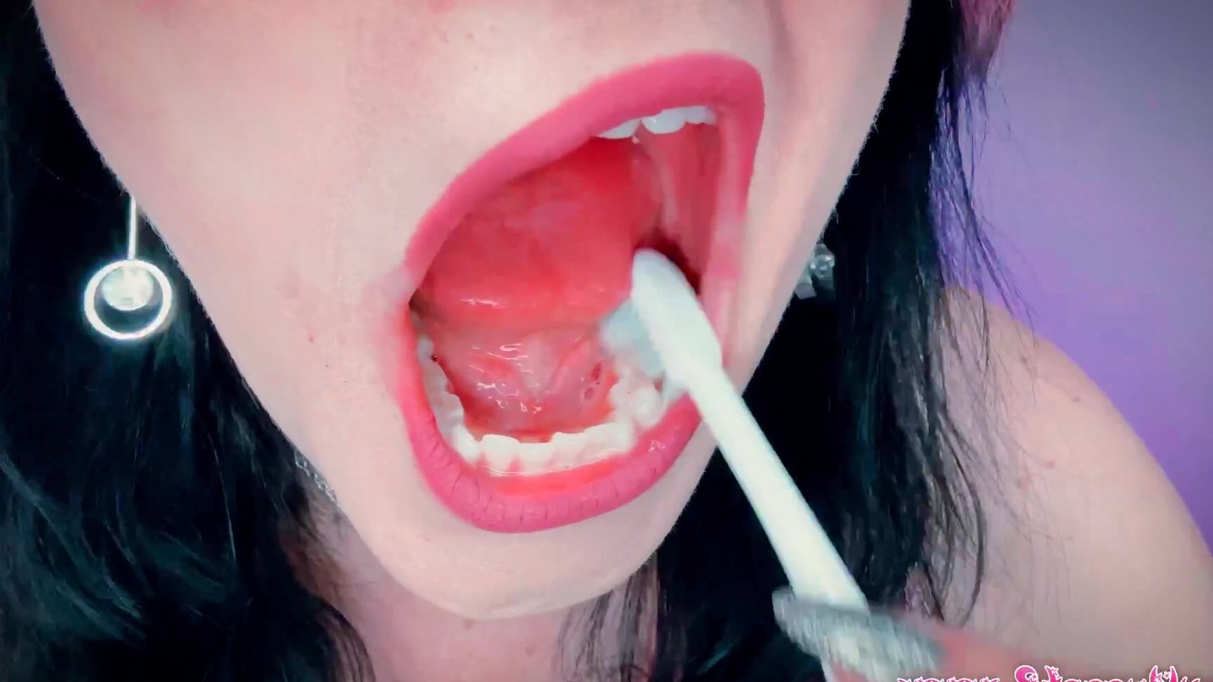 "Starry Yume" lips, mouth fetish, sfw, teeth, tongue fetish, toothbrushing Check Up on My Teeth and Mouth Manyvids