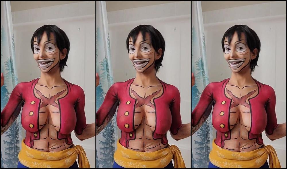 Alien Trash Kitty Nicknamed Alientrashkitty 09 15 2024 Onlyfans Video Luffy Bodypaint Wash Off This Paint Took 7